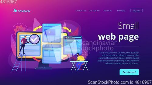 Image of Microsite development concept landing page