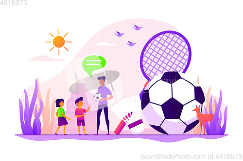 Image of Sport summer camp concept vector illustration