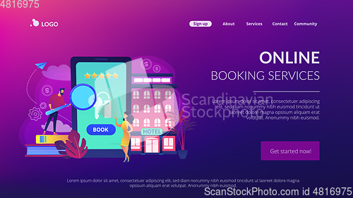 Image of Booking hotel concept landing page