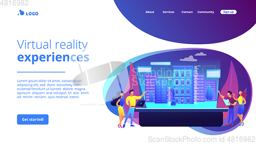 Image of Interactive design visualization concept landing page