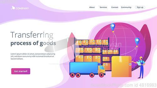 Image of Transit warehouse concept landing page