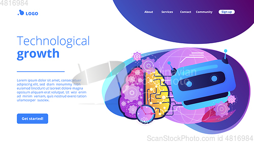 Image of Technological singularity concept landing page