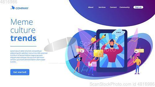 Image of Internet meme concept landing page