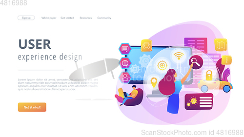 Image of Intelligent interface concept landing page