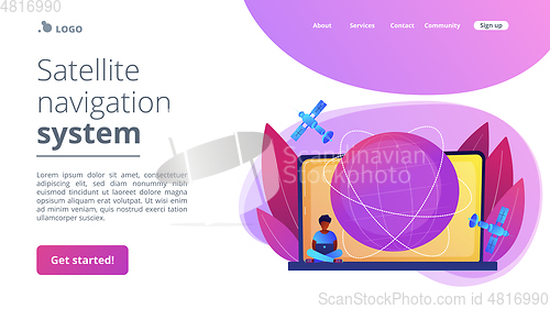 Image of Global web connection concept landing page.