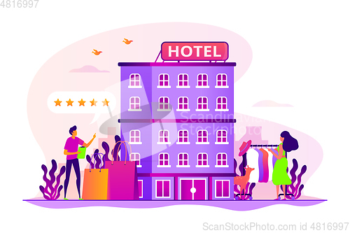 Image of Boutique hotel concept vector illustration