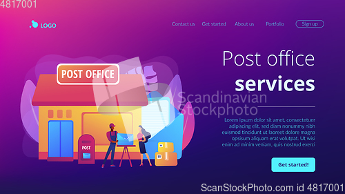 Image of Post office concept landing page