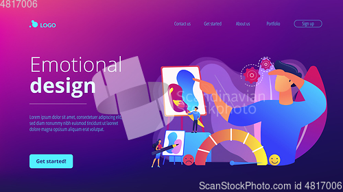 Image of Emotional design concept landing page