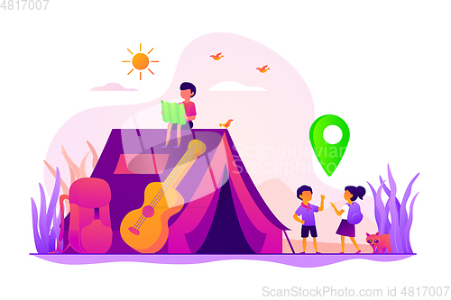 Image of Summer camp concept vector illustration