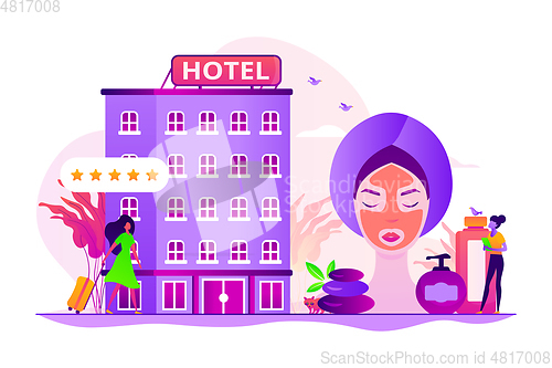 Image of Wellness and spa hotel concept vector illustration