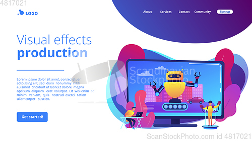 Image of Special effects design concept landing page