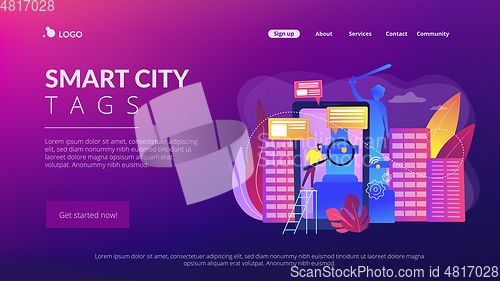 Image of Smart destinations project concept landing page