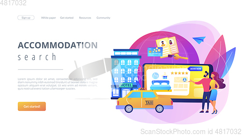 Image of Online booking services concept landing page