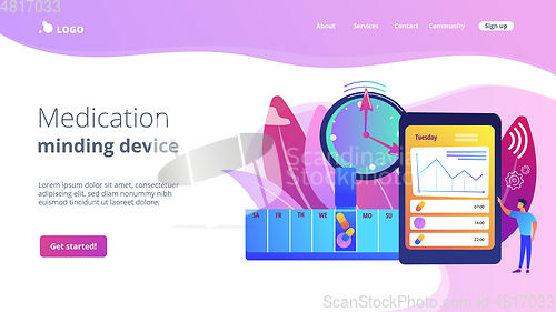 Image of Smart pill boxes concept landing page