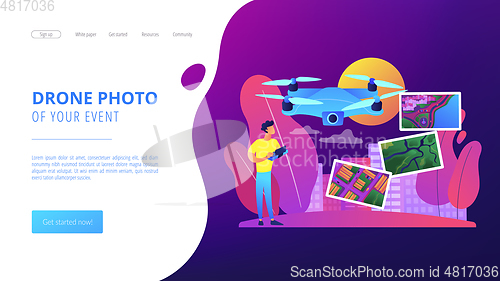 Image of Aerial photography concept landing page