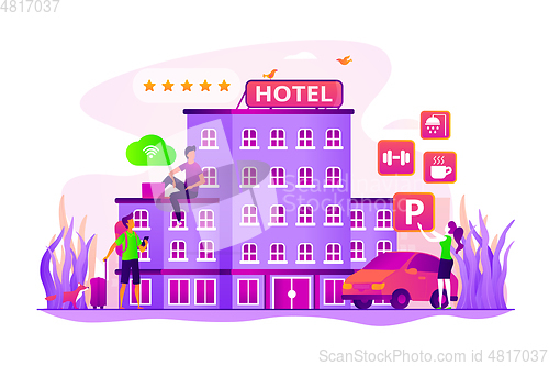 Image of All-inclusive hotel concept vector illustration
