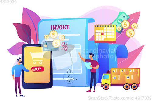 Image of Prepayment terms concept vector illustration