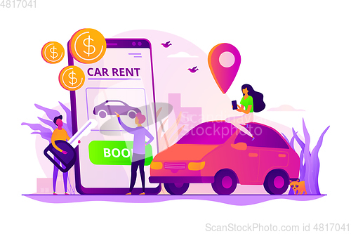 Image of Rental car service concept vector illustration