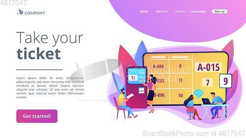Image of Electronic queuing system concept landing page