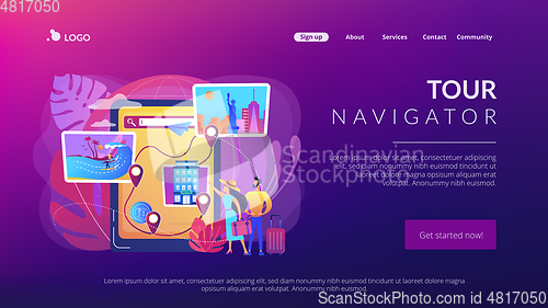 Image of Tour navigator concept landing page