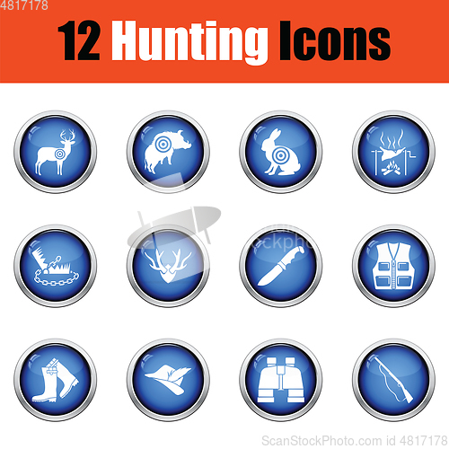 Image of Set of painting icons. 