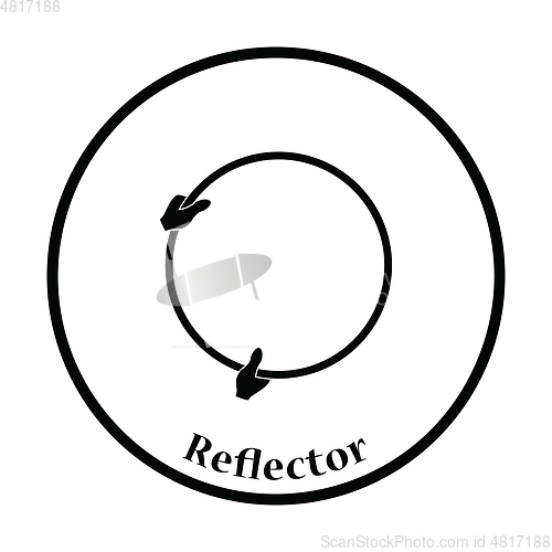 Image of Icon of hand holding photography reflector
