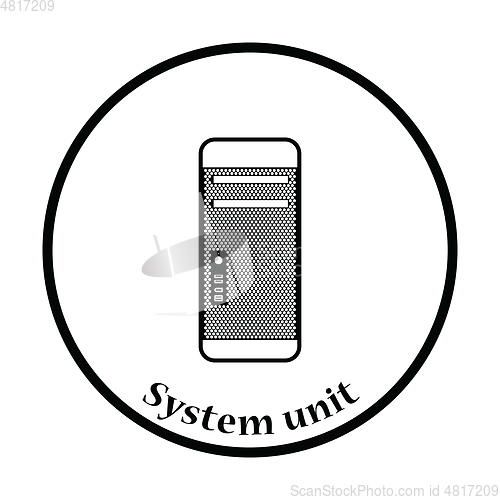Image of System unit icon Vector illustration