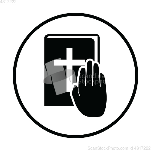 Image of Hand on Bible icon