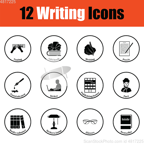 Image of Set of writer icons