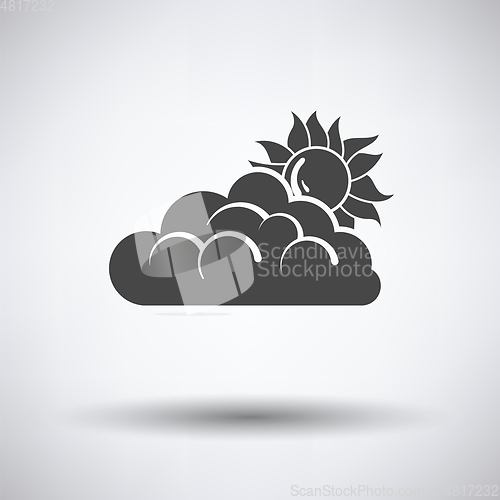 Image of Sun behind clouds icon