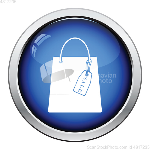 Image of Shopping bag with sale tag icon