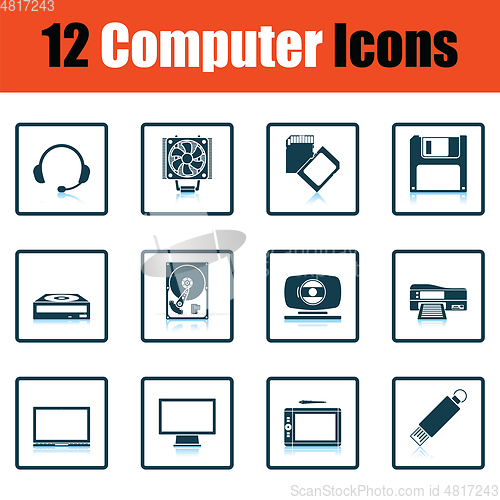 Image of Set of computer icons