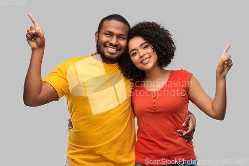 Image of happy african american couple