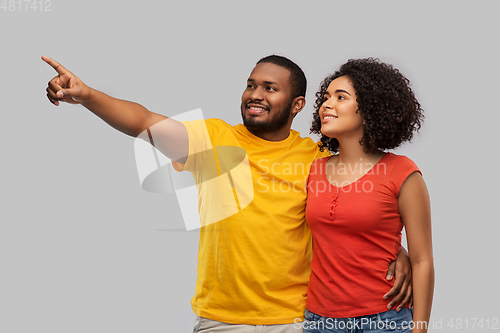 Image of happy african american couple