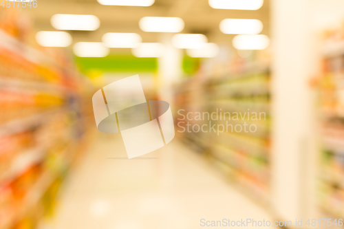 Image of Blur view of supermarket store