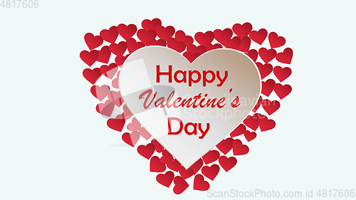 Image of Card for Saint Valentine\'s Day. Modern design, background or wallpaper