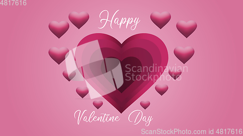 Image of Card for Saint Valentine\'s Day. Modern design, background or wallpaper