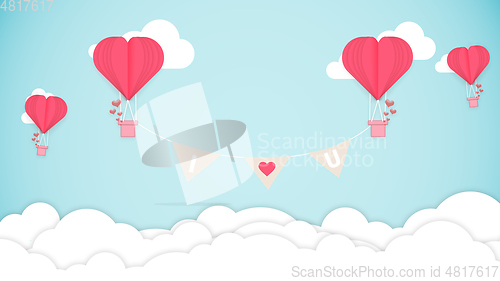 Image of Card for Saint Valentine\'s Day. Modern design, background or wallpaper