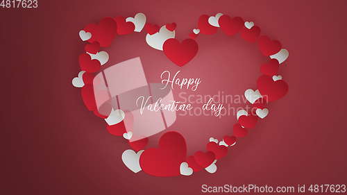 Image of Card for Saint Valentine\'s Day. Modern design, background or wallpaper