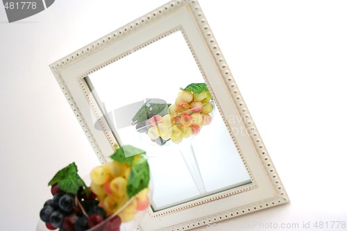 Image of Isolated Grapes In a Glass