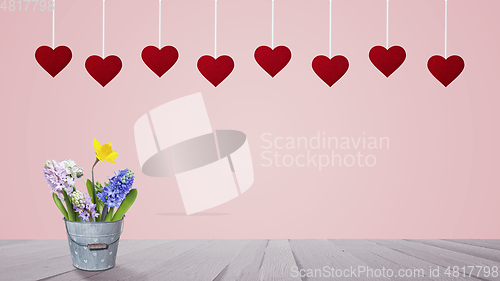 Image of Card for Saint Valentine\'s Day. Modern design, background or wallpaper