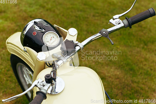 Image of beautiful retro vintage motorbike