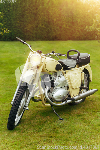 Image of beautiful retro vintage motorbike