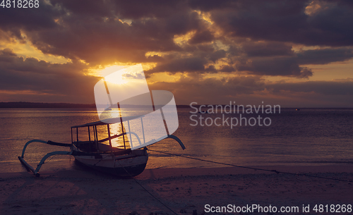 Image of Nusa penida, Bali sea sunset