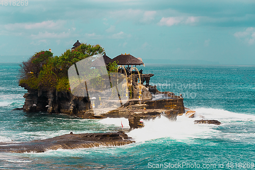 Image of Tanah Lot Temple on Sea in Bali Island Indonesia