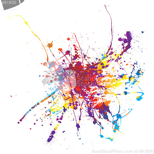Image of paint splat rainbow