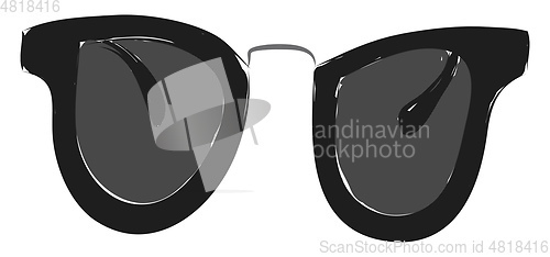 Image of Man wearing a black glasses, vector color illustration.