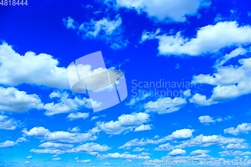 Image of white clouds on blue sky