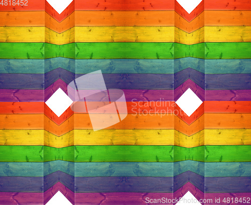 Image of multicolored decorative boards