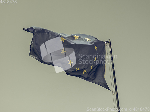 Image of Vintage looking EU flag